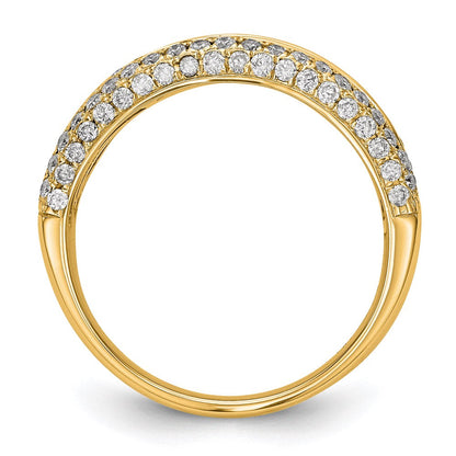 14K Gelbgold Ring mit echten Diamanten