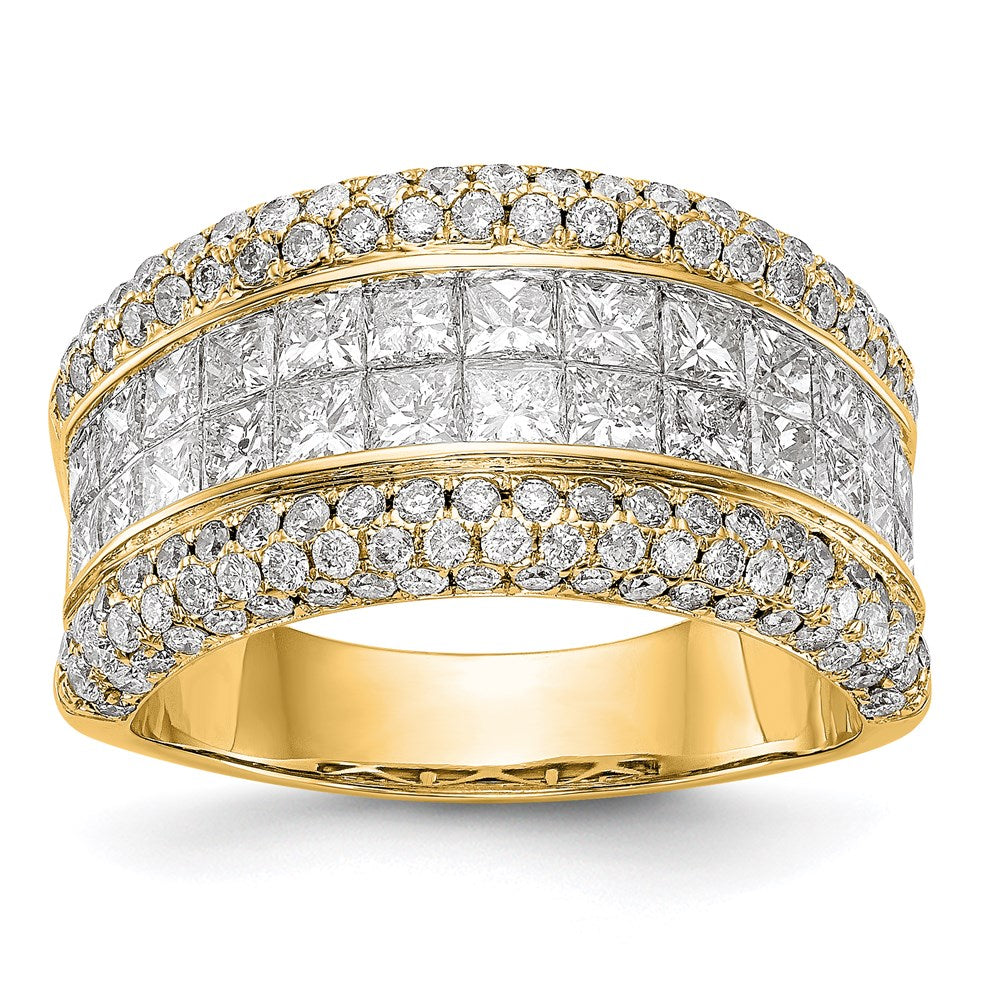 14K Gelbgold Ring mit echten Diamanten