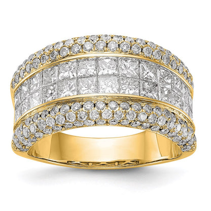 14K Gelbgold Ring mit echten Diamanten