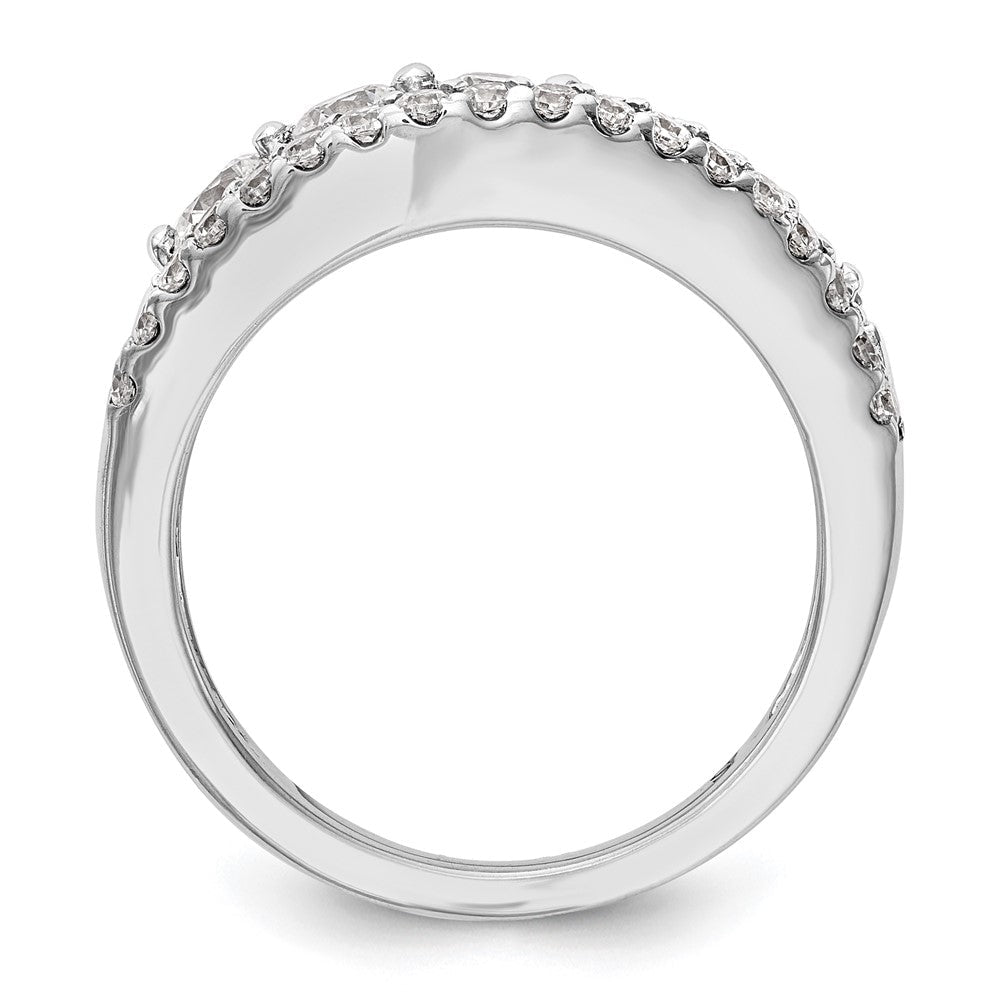14K Weißgold Ehering mit natürlichen Diamanten, 1,32 ct Gesamtgewicht