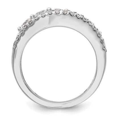 14K Weißgold Ehering mit natürlichen Diamanten, 1,32 ct Gesamtgewicht