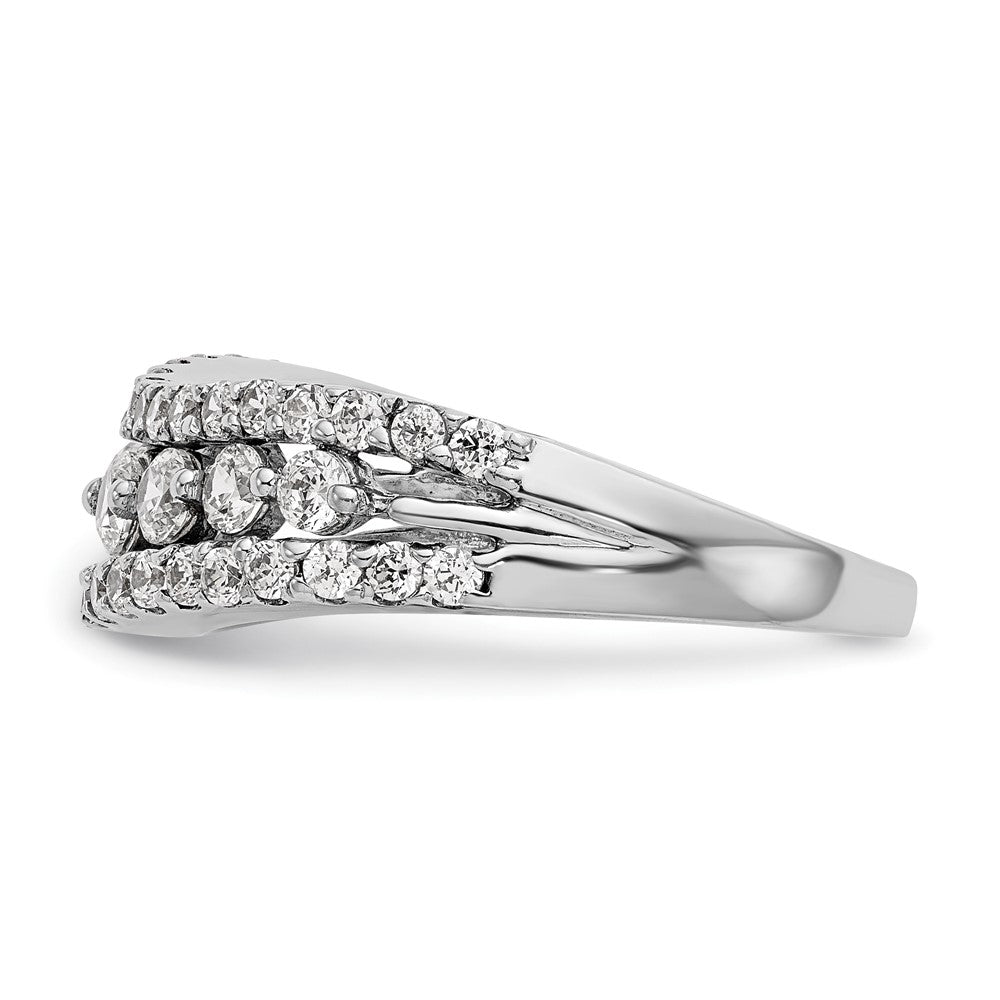14K Weißgold Ehering mit natürlichen Diamanten, 1,32 ct Gesamtgewicht
