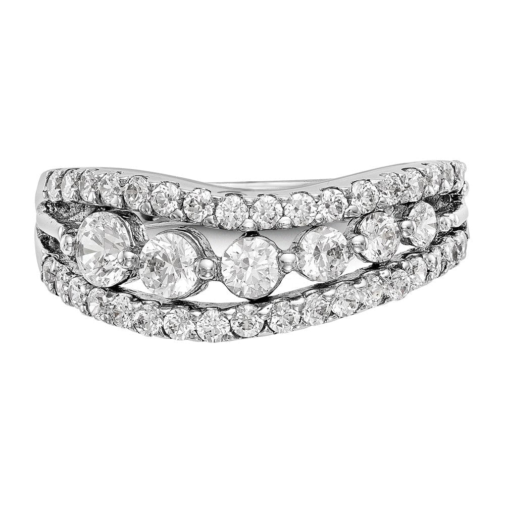 14K Weißgold Ehering mit natürlichen Diamanten, 1,32 ct Gesamtgewicht
