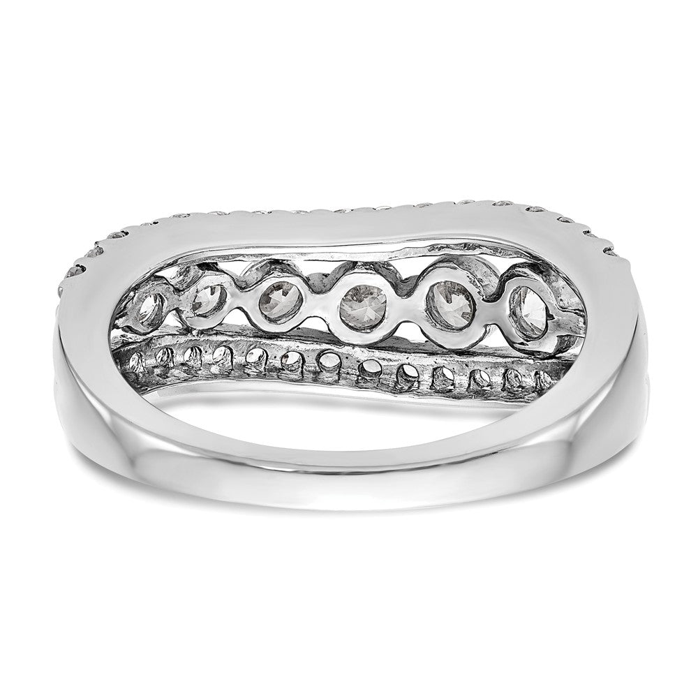 14K Weißgold Ehering mit natürlichen Diamanten, 1,32 ct Gesamtgewicht