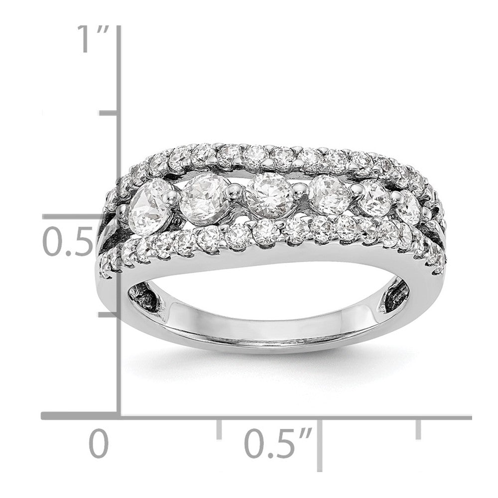 14K Weißgold Ehering mit natürlichen Diamanten, 1,32 ct Gesamtgewicht
