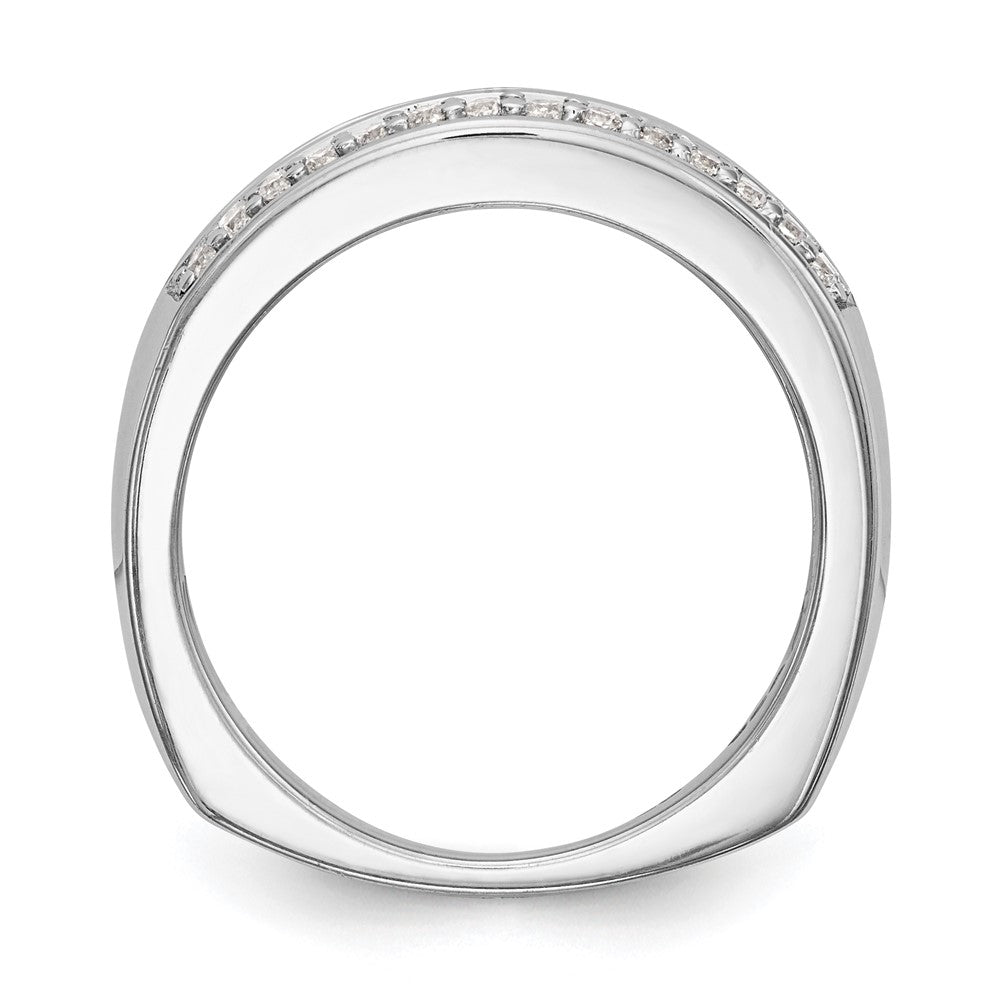 14K Weißgold Ehering mit natürlichem Diamant 0,51 ct