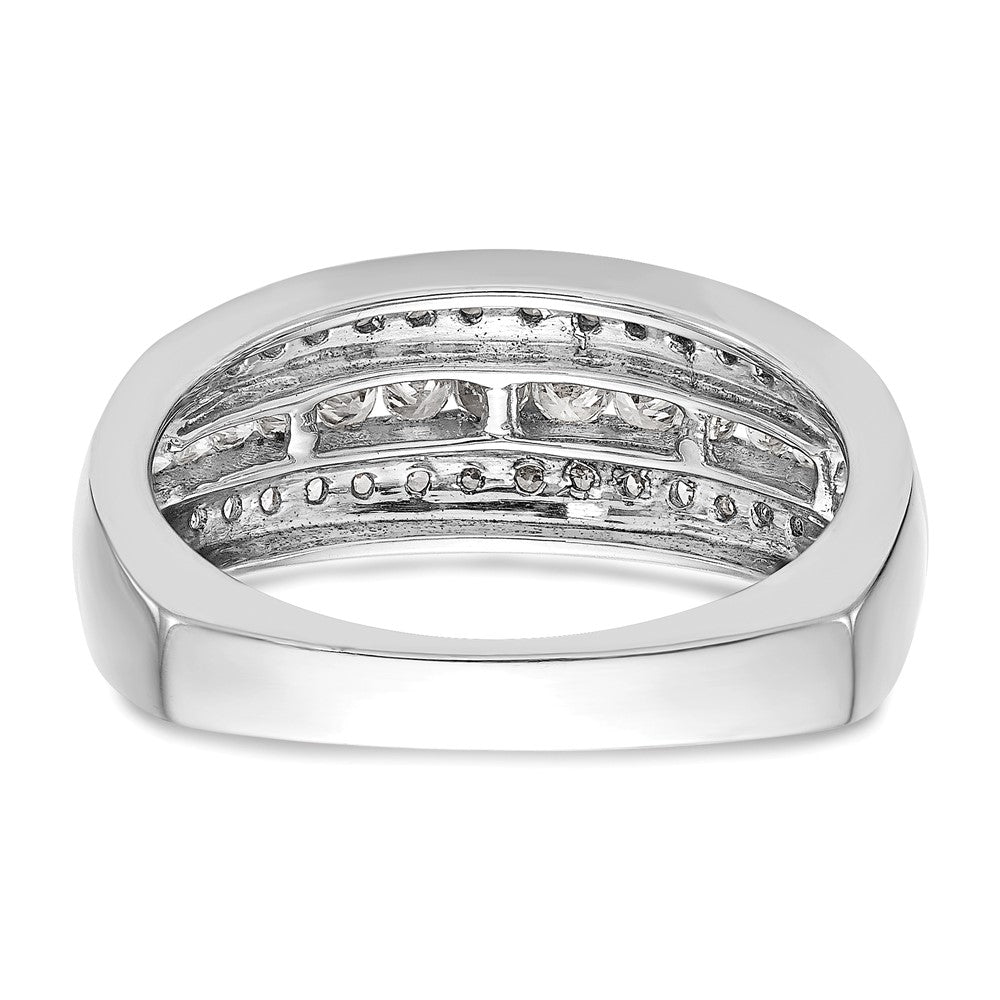 14K Weißgold Ehering mit natürlichem Diamant 0,51 ct
