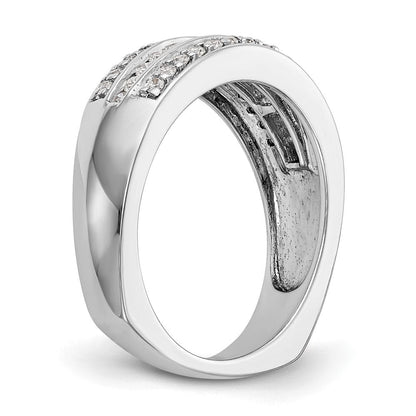 14K Weißgold Ehering mit natürlichem Diamant 0,51 ct