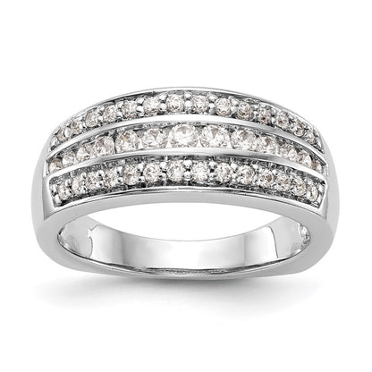 14K Weißgold Ehering mit natürlichem Diamant 0,51 ct