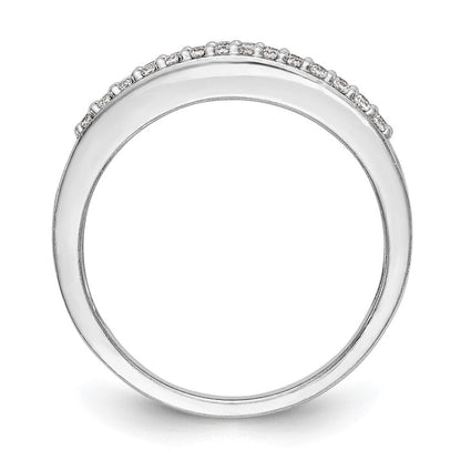 14K Weißgold Ring mit echten Diamanten