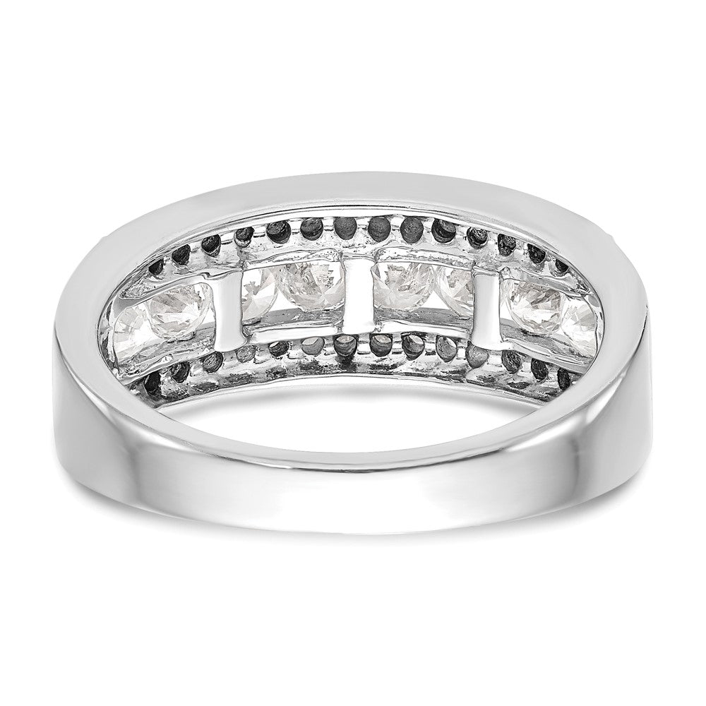 14K Weißgold Ring mit echten Diamanten