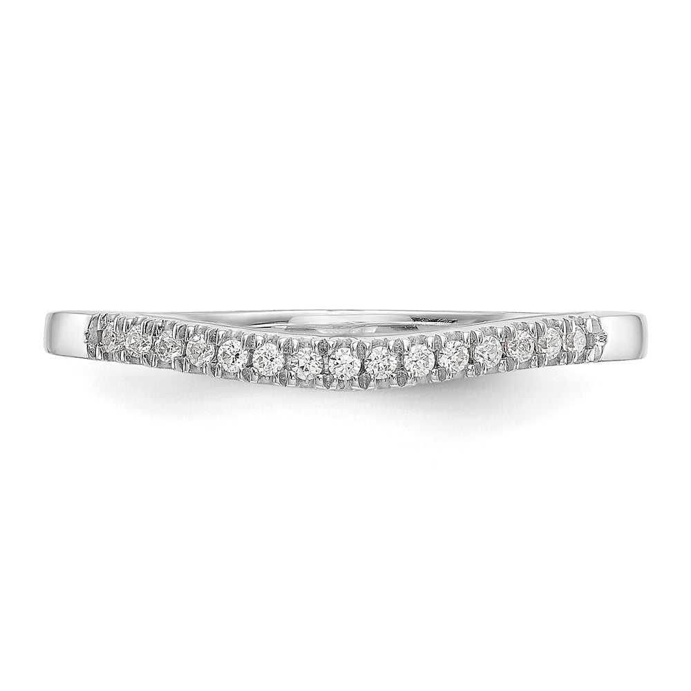 14K Weißgold Set aus 2 Eheringen mit natürlichen Diamanten, 0,18 ct