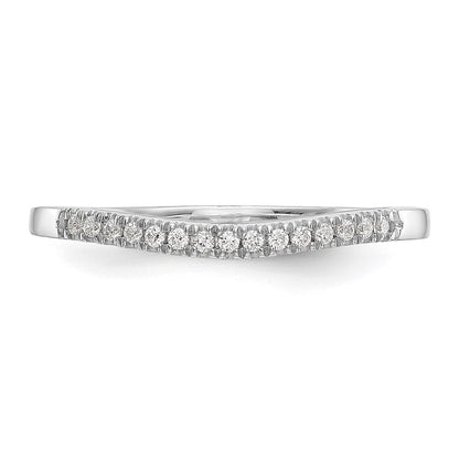 14K Weißgold Set aus 2 Eheringen mit natürlichen Diamanten, 0,18 ct