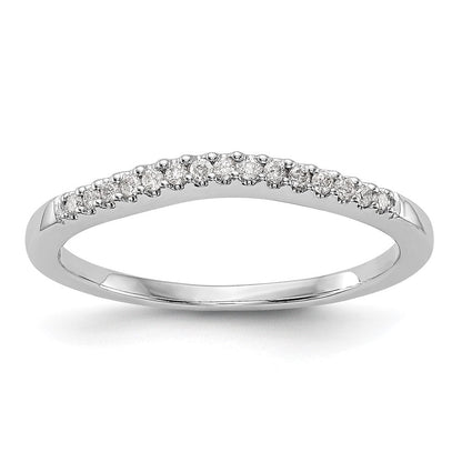 14K Weißgold Set aus 2 Eheringen mit natürlichen Diamanten, 0,18 ct