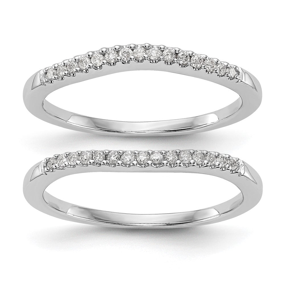 14K Weißgold True Origin 1/5 Karat Im Labor Gezüchtet Diamant Vs D E F Bands Set Of Zwei