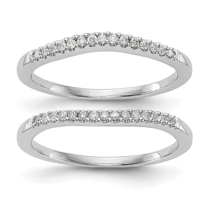 14K Weißgold True Origin 1/5 Karat Im Labor Gezüchtet Diamant Vs D E F Bands Set Of Zwei