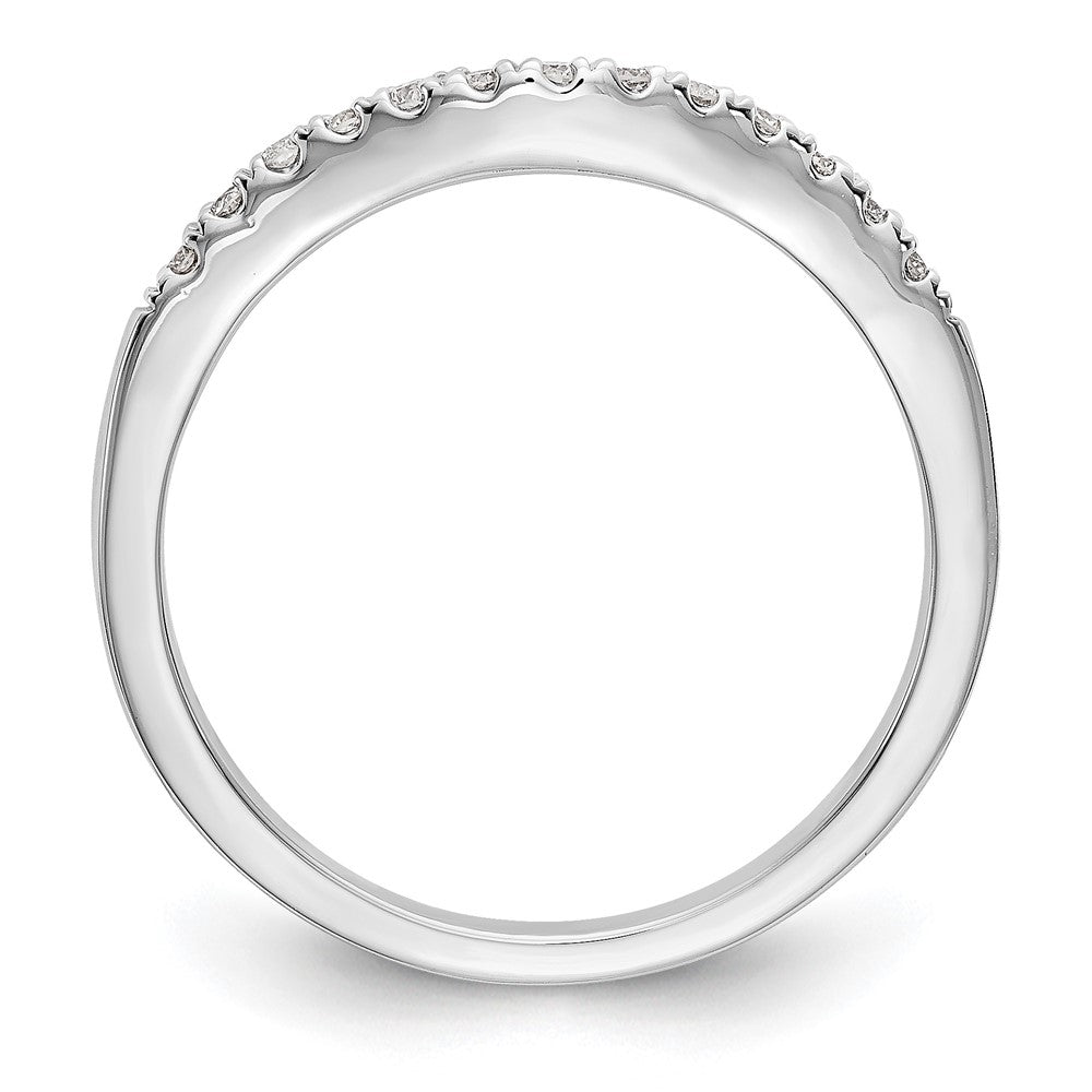 14K Weißgold 0,33 ct. Laborgezüchtete Diamant VS/SI+ G+ Set aus zwei geschwungenen Eheringen