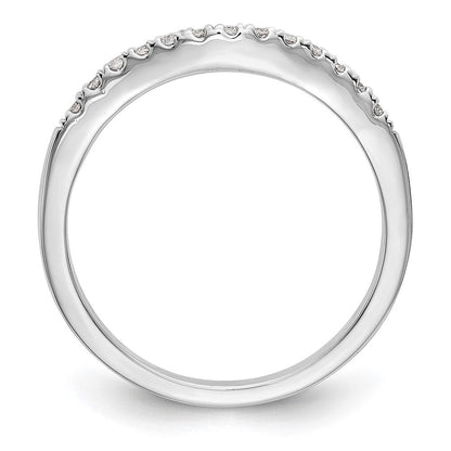 14K Weißgold Set aus zwei Ehe­ringen mit echten Diamanten