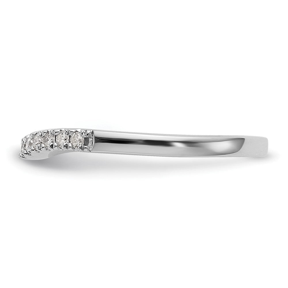 14K Weißgold Set aus zwei Ehe­ringen mit echten Diamanten