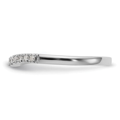 14K Weißgold Set aus zwei Ehe­ringen mit echten Diamanten