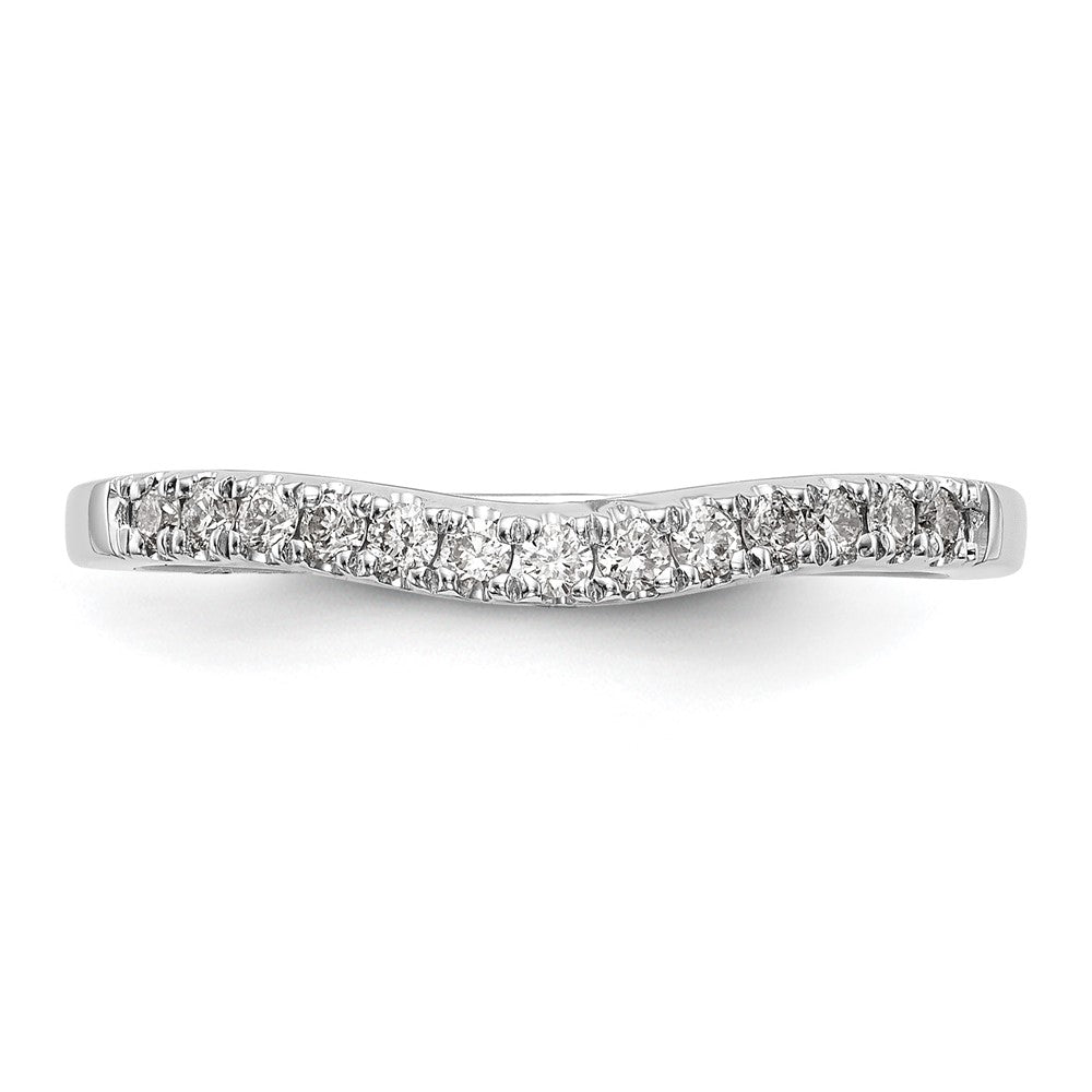 14K Weißgold 0,33 ct. Laborgezüchtete Diamant VS/SI+ G+ Set aus zwei geschwungenen Eheringen