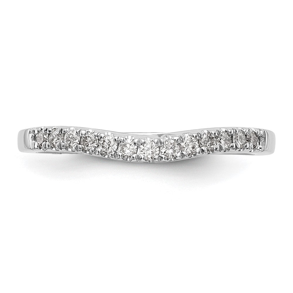 14K Weißgold Set aus zwei Ehe­ringen mit echten Diamanten