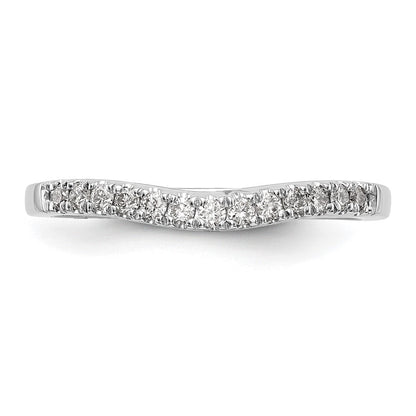 14K Weißgold Set aus zwei Ehe­ringen mit echten Diamanten