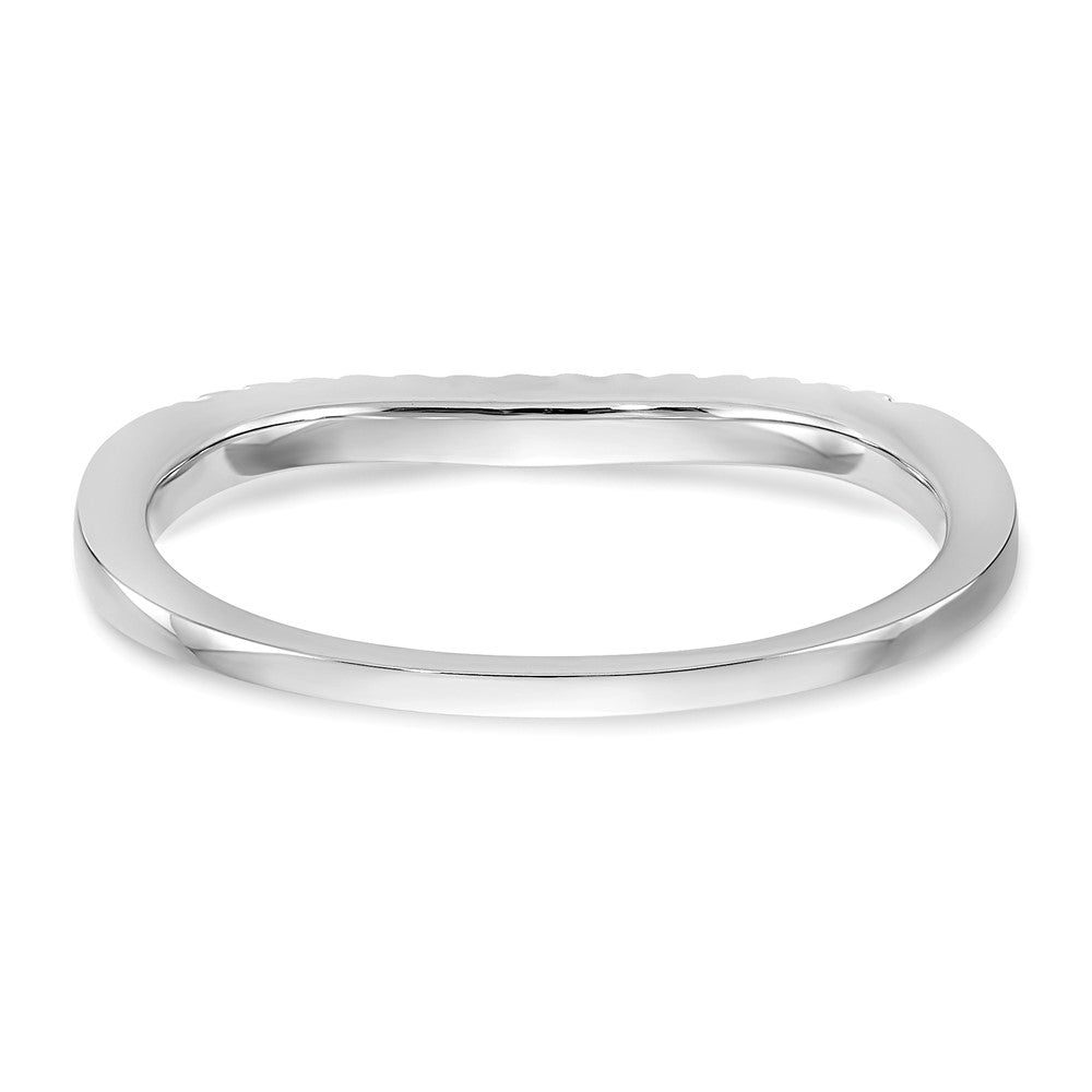 14K Weißgold Set aus zwei Ehe­ringen mit echten Diamanten
