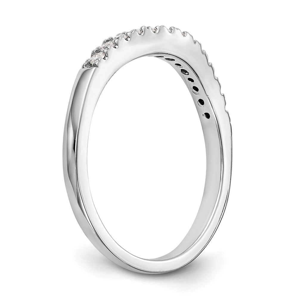 14K Weißgold Set aus zwei Ehe­ringen mit echten Diamanten
