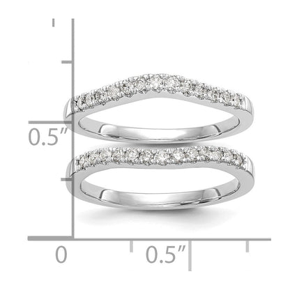 14K Weißgold 0,33 ct. Laborgezüchtete Diamant VS/SI+ G+ Set aus zwei geschwungenen Eheringen
