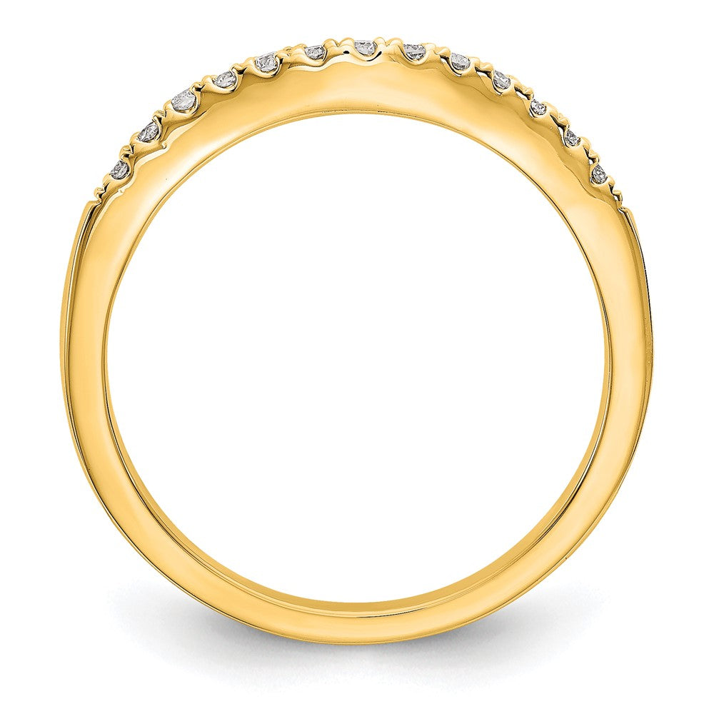Set aus zwei 14K Gelbgold Ehering mit echten Diamanten