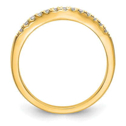 14K Gelbgold Eheringe-Set aus zwei geschwungenen Ringen mit 0,33 ct. Labor-gezüchteten Diamanten VS/SI+ G+