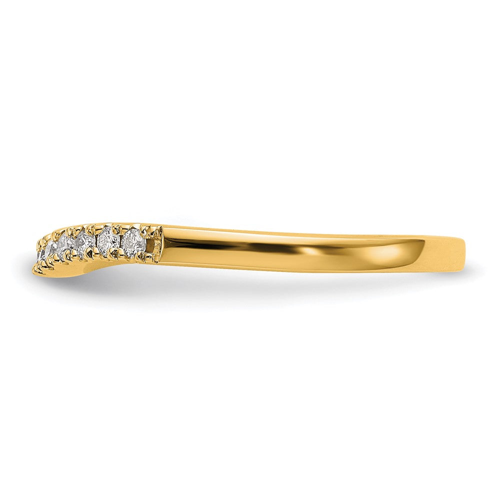 Set aus zwei 14K Gelbgold Ehering mit echten Diamanten