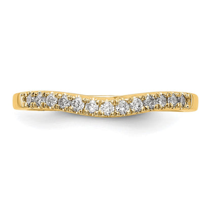 14K Gelbgold Eheringe-Set aus zwei geschwungenen Ringen mit 0,33 ct. Labor-gezüchteten Diamanten VS/SI+ G+