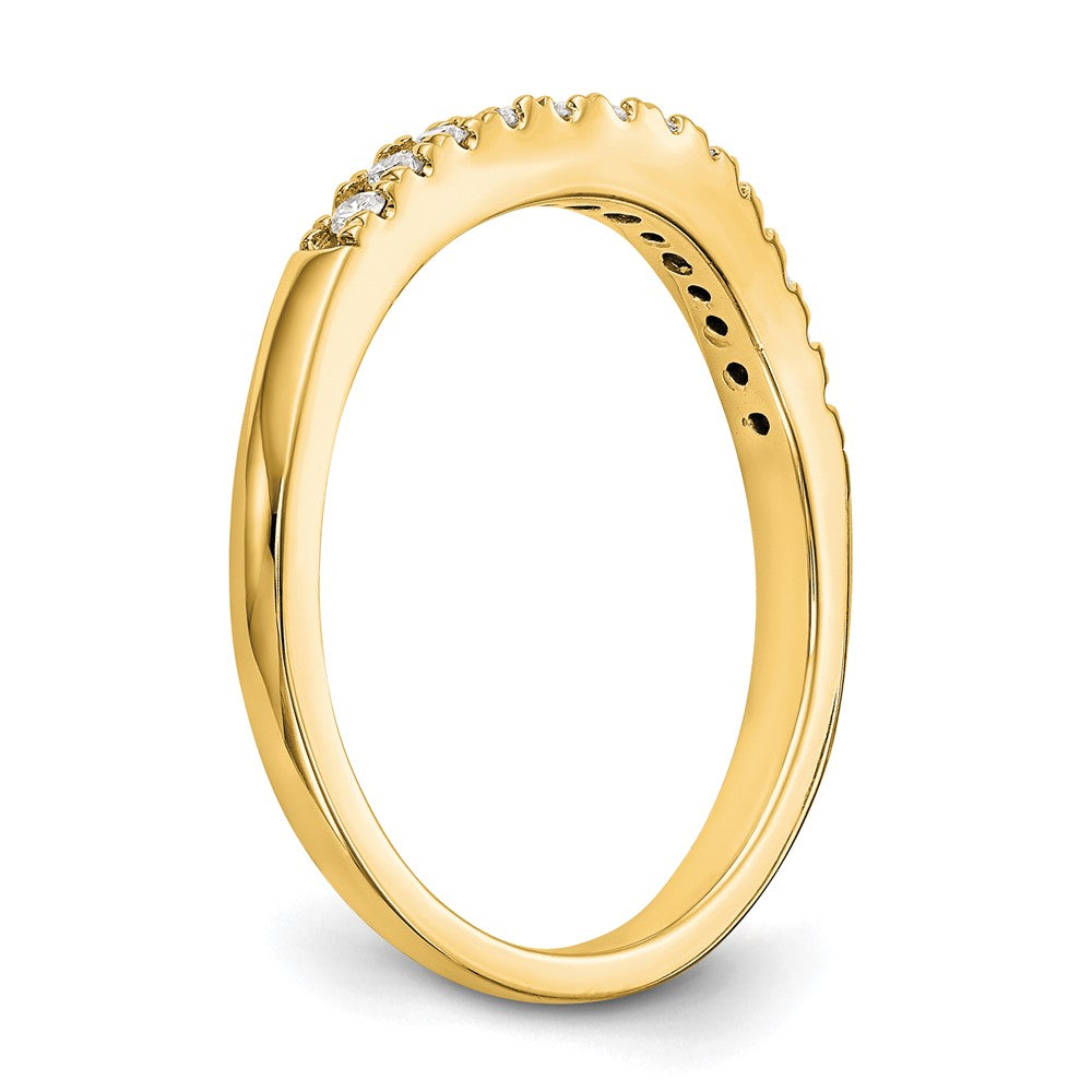 Set aus zwei 14K Gelbgold Ehering mit echten Diamanten