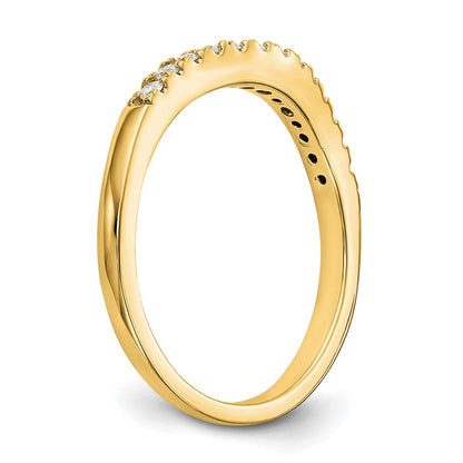 Set aus zwei 14K Gelbgold Ehering mit echten Diamanten