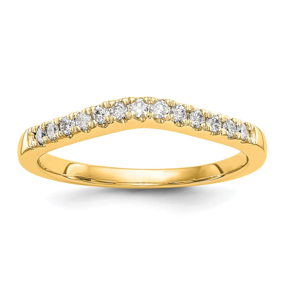 Set aus zwei 14K Gelbgold Ehering mit echten Diamanten