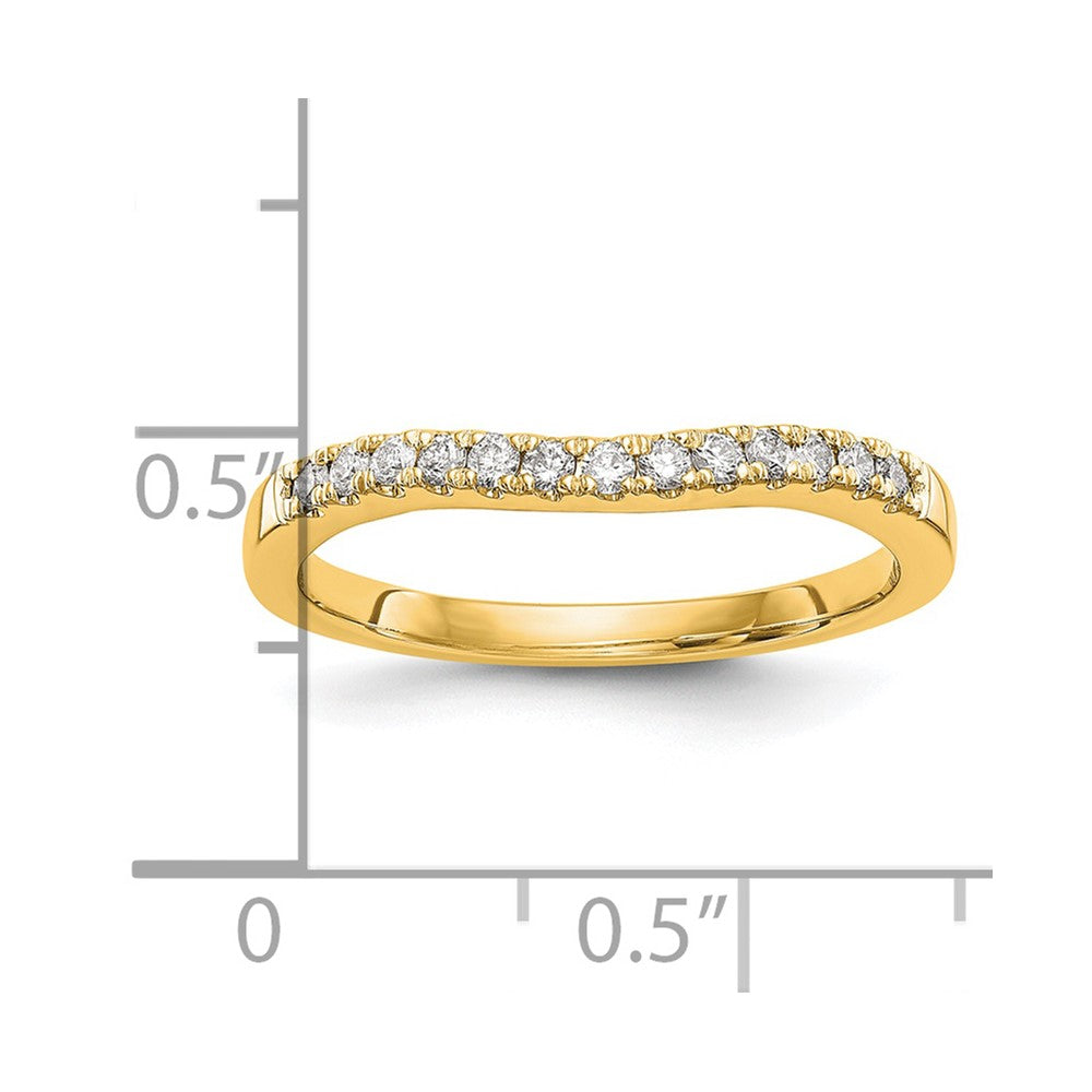 Set aus zwei 14K Gelbgold Ehering mit echten Diamanten