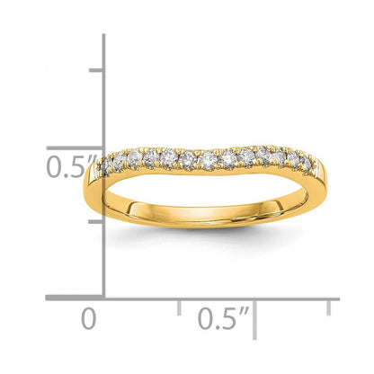Set aus zwei 14K Gelbgold Ehering mit echten Diamanten