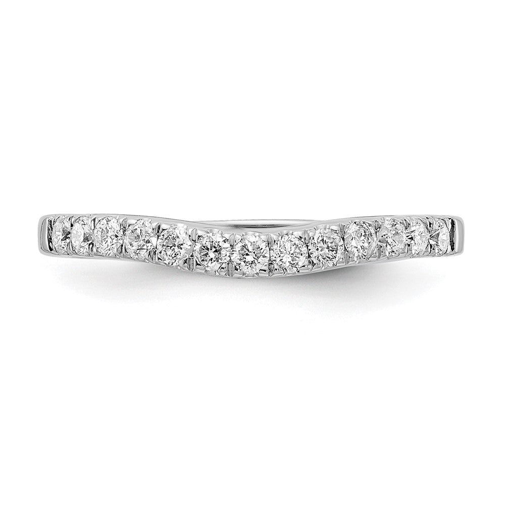 14K Weißgold 0,625 ct. Laborgezüchtete Diamant VS/SI+ G+ Komplettset aus zwei geschwungenen Eheringen