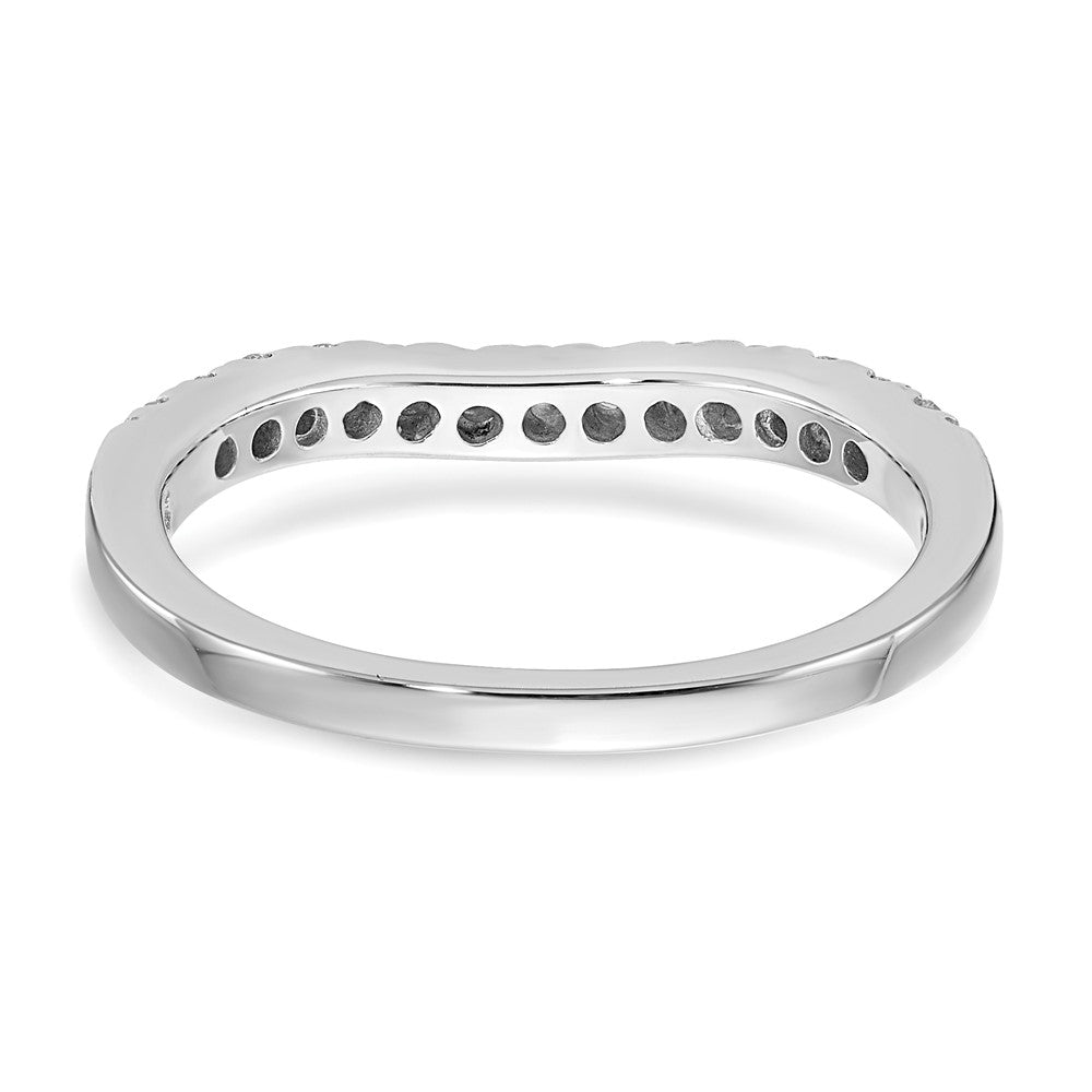 14K Weißgold 0,625 ct. Laborgezüchtete Diamant VS/SI+ G+ Komplettset aus zwei geschwungenen Eheringen