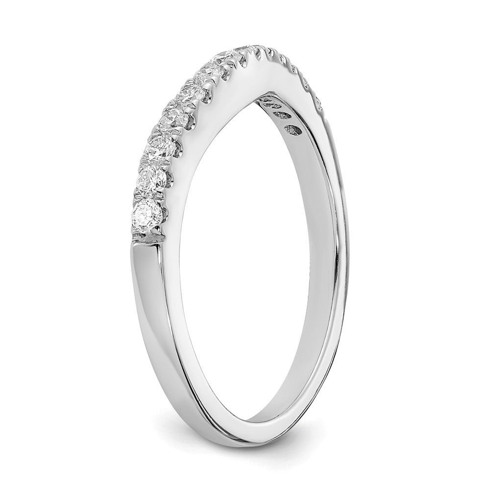 14K Weißgold 0,625 ct. Laborgezüchtete Diamant VS/SI+ G+ Komplettset aus zwei geschwungenen Eheringen