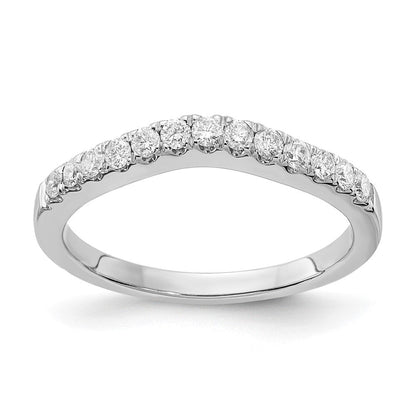 14K Weißgold 0,625 ct. Laborgezüchtete Diamant VS/SI+ G+ Komplettset aus zwei geschwungenen Eheringen