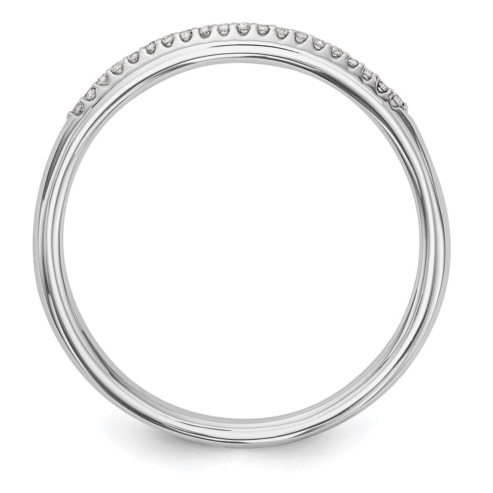 14K Weißgold Ehering mit natürlichen Diamanten, 0,06 ct Gesamtgewicht