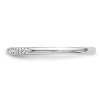 14K Weißgold Ehering mit natürlichen Diamanten, 0,06 ct Gesamtgewicht