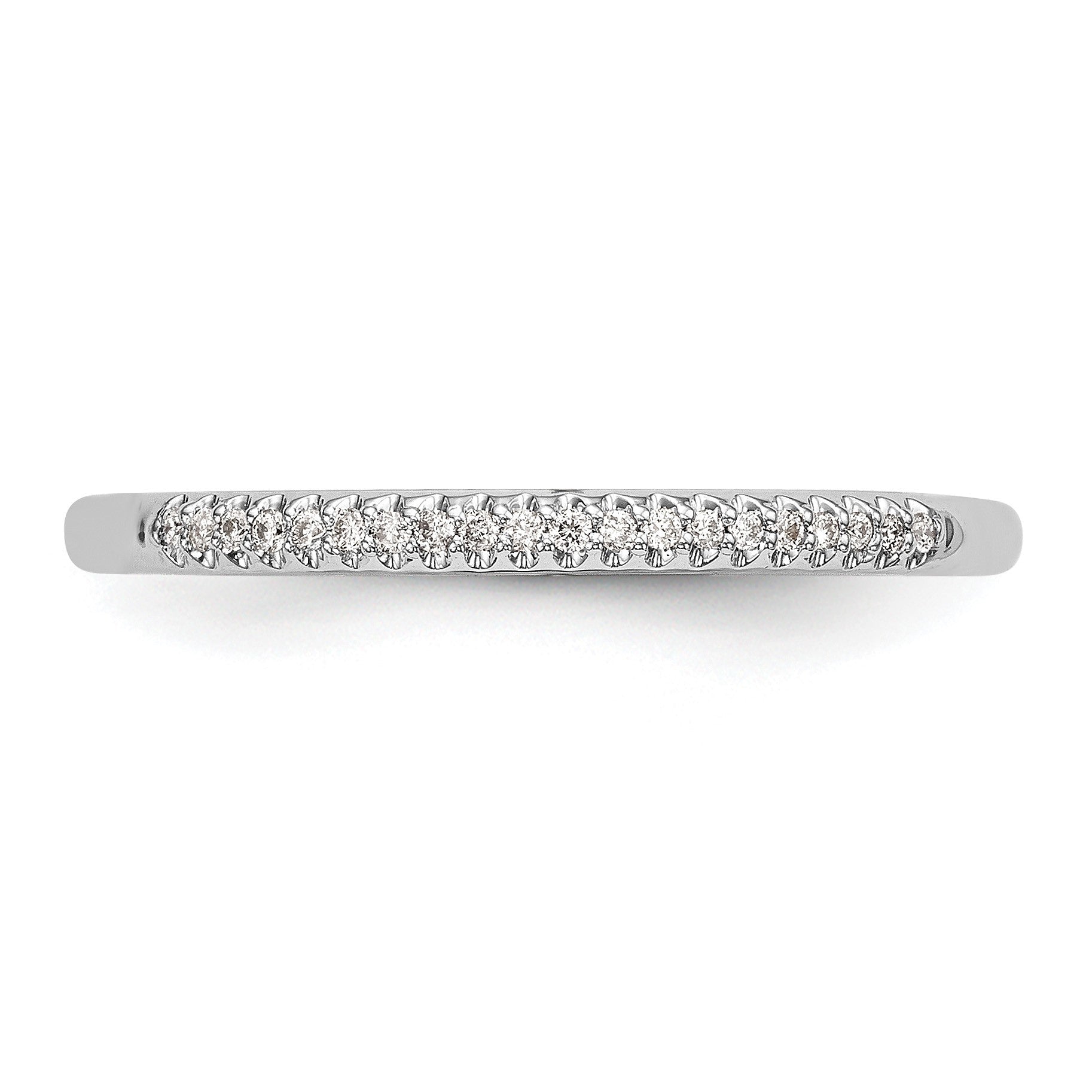 14K Weißgold Ehering mit natürlichen Diamanten, 0,06 ct Gesamtgewicht