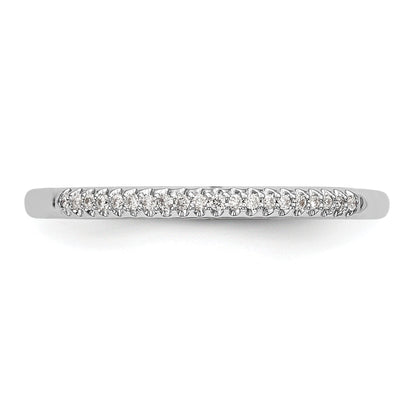 14K Weißgold Ehering mit natürlichen Diamanten, 0,06 ct Gesamtgewicht