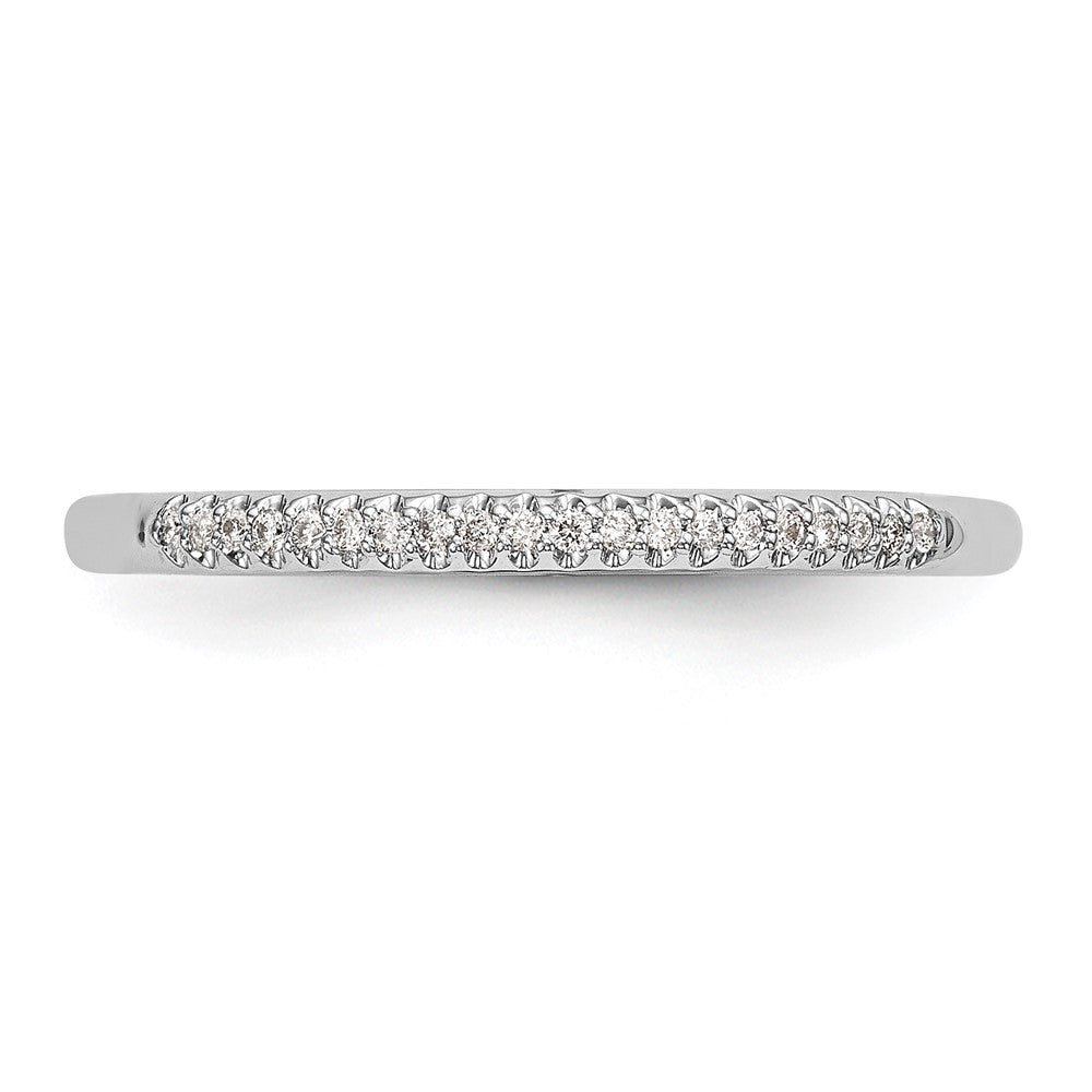 14K Weißgold Ehering mit natürlichen Diamanten, 0,06 ct Gesamtgewicht