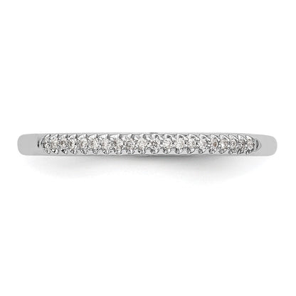 14K Weißgold Ehering mit natürlichen Diamanten, 0,06 ct Gesamtgewicht