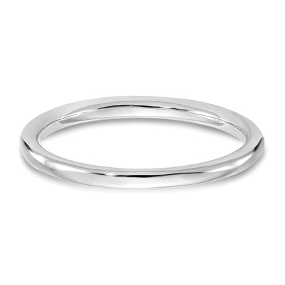 14K Weißgold Ehering mit natürlichen Diamanten, 0,06 ct Gesamtgewicht